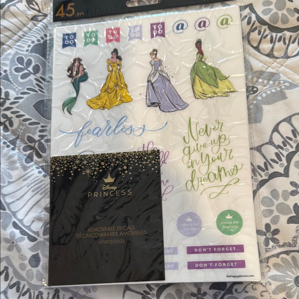 Disney Princess Colorful Removable Decals
